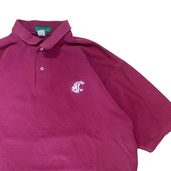 Vintage 1990s Washington State University Cougars Polo T-Shirt - Picture 2 of 5